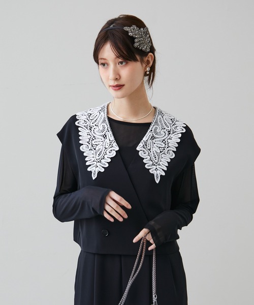anne by RANAN(anne by RANAN)の「【2点セット】レースカラーセットアップパンツドレス(パンツドレス・レディース・チャコール/カーキ/ブラック・L/M/LL)」の19枚目の写真