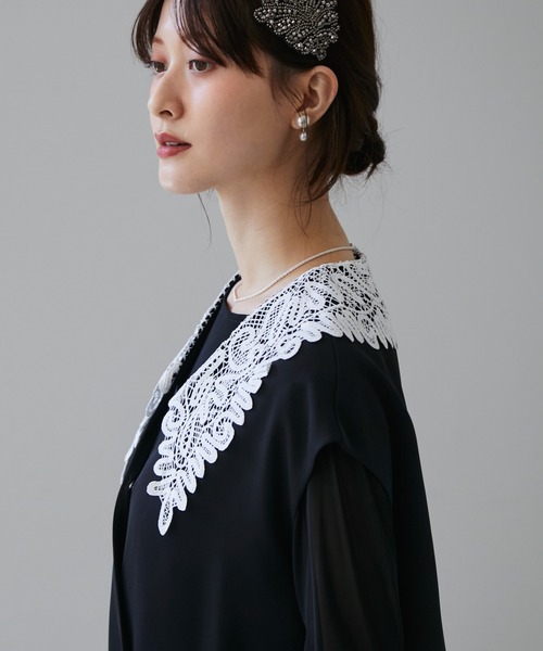 anne by RANAN(anne by RANAN)の「【2点セット】レースカラーセットアップパンツドレス(パンツドレス・レディース・チャコール/カーキ/ブラック・L/M/LL)」の21枚目の写真