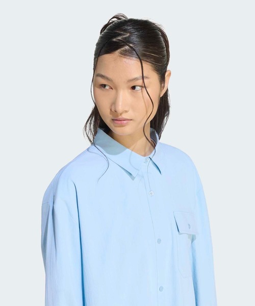adidas(アディダス)の「クールフィーリング UVカット 襟付き 長袖シャツ / アディダス adidas(シャツ/ブラウス・レディース・グリーン/ブルー/ベージュ・X-SMALL/X-LARGE/SMALL/MEDIUM/LARGE/XX-LARGE)」の8枚目の写真