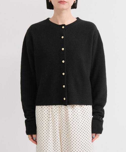 le cercle ADAM ET ROPE'(ルセルクルアダムエロペ)の「ゴールドボタンショートカーディガン(カーディガン/ボレロ・レディース・ブラック/ホワイト/サックスブルー/グレー・FREE)」の18枚目の写真
