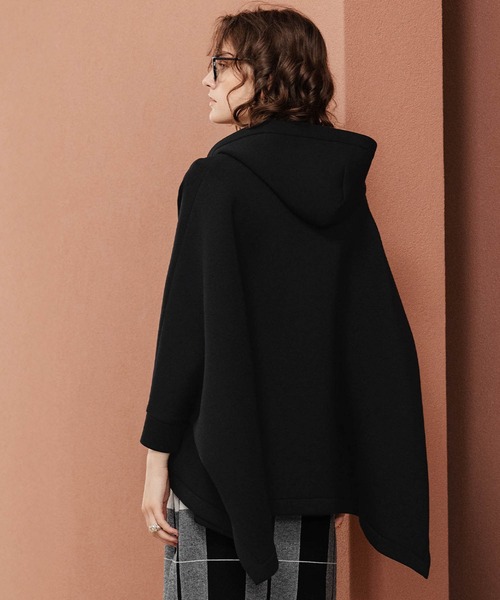 ELFRANK(エルフランク)の「【2026AW】【M~Lサイズ展開】オーバーサイズジップアップポンチョパーカー《着用動画あり》(パーカー・レディース・オフホワイト/ブラック・L/M)」の9枚目の写真