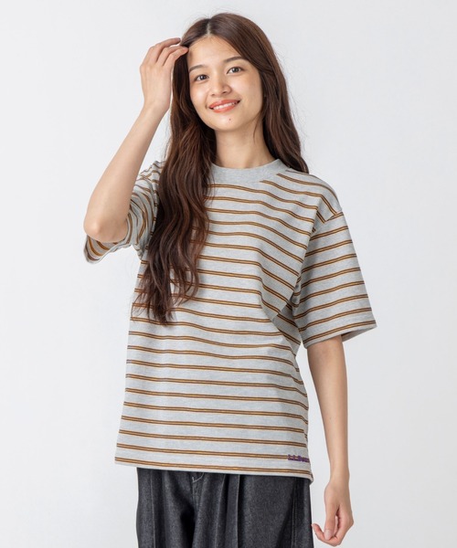 L.L.Bean(エルエルビーン)の「【JAPAN EDITION】クリントン・ストライプ・ティ(Tシャツ/カットソー・レディース・レッド系その他/イエロー系その他/グレー系その他・MEDIUM)」の4枚目の写真