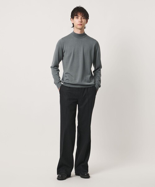 Gran Sasso(グランサッソ)の「<Gran Sasso> モックネック ロングスリーブ ニット(ニット/セーター・メンズ・ベージュ/ライム/ブラウン系/ブラック・50/48)」の9枚目の写真