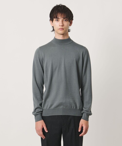 Gran Sasso(グランサッソ)の「<Gran Sasso> モックネック ロングスリーブ ニット(ニット/セーター・メンズ・ベージュ/ライム/ブラウン系/ブラック・50/48)」の7枚目の写真