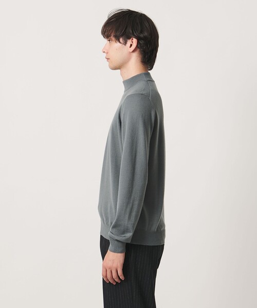 Gran Sasso(グランサッソ)の「<Gran Sasso> モックネック ロングスリーブ ニット(ニット/セーター・メンズ・ベージュ/ライム/ブラウン系/ブラック・50/48)」の6枚目の写真