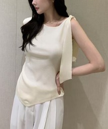 アシンメトリーショルダーリボンTOPS