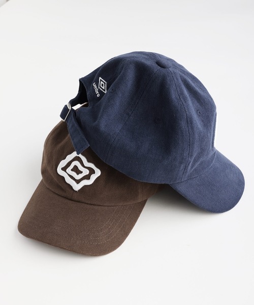 NAKER(ネイカー)の「UMBRO × NAKER/アンブロ 別注 ヴィンテージライクロゴキャップ(キャップ・メンズ・ネイビー/ブラウン・FREE)」の10枚目の写真