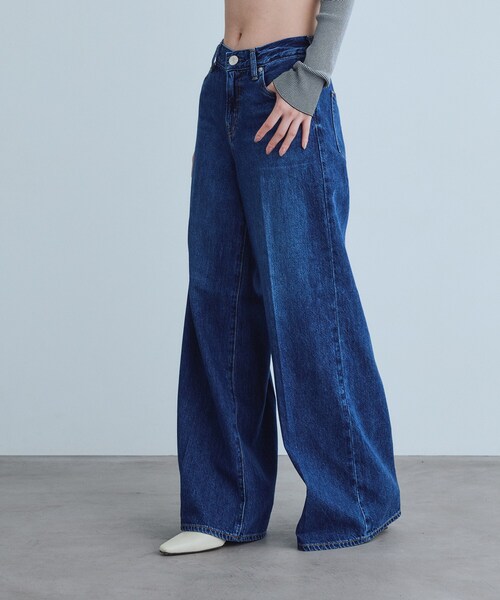 NEEDBY heritage(ニードバイヘリテージ)の「NEEDBY heritage|EMILIA(デニムパンツ・レディース・ネイビー・22/25/23/24)」の2枚目の写真
