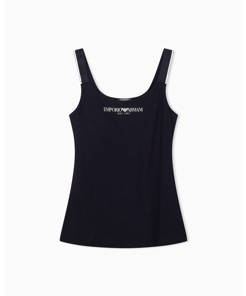 EMPORIO ARMANI（エンポリオアルマーニ）の「<オンライン限定>【エンポリオ アルマーニ】ウィメンズ スクープネック タンクトップ コットン（タンクトップ・レディース・ブラック・LARGE/MEDIUM/SMALL/X-SMALL）」の3枚目の写真