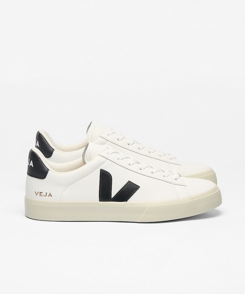 VEJA(ヴェジャ)の「VEJA Campo レザースニーカー(スニーカー・レディース・ホワイト×ブラック・41/26.5cm/42/27cm/43/28cm/36/22/37/23/38/24)」の1枚目の写真