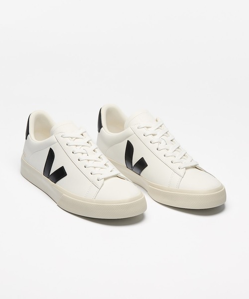 VEJA(ヴェジャ)の「VEJA Campo レザースニーカー(スニーカー・レディース・ホワイト×ブラック・41/26.5cm/42/27cm/43/28cm/36/22/37/23/38/24)」の3枚目の写真