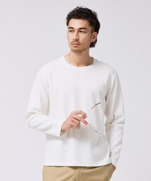 TAKEO KIKUCHI | 2重編みガーター ボーダー 長袖 Tシャツ(Tシャツ/カットソー)