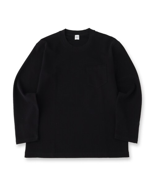 TAKEO KIKUCHI（タケオキクチ）の「2重編みガーター ボーダー 長袖 Tシャツ（Tシャツ/カットソー・メンズ・ブラック/ホワイト・04/03/02）」の3枚目の写真
