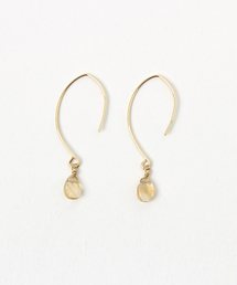 【岩座】雫石カット フープピアス