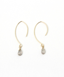 【岩座】雫石カット フープピアス