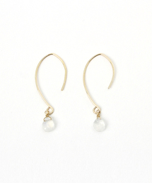 【岩座】雫石カット フープピアス