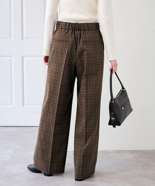 U by SPICK&SPAN(ユーバイスピックアンドスパン)の「裏起毛タックパンツ(スラックス・レディース・チャコールグレー/ブラウン・36/38)」の18枚目の写真