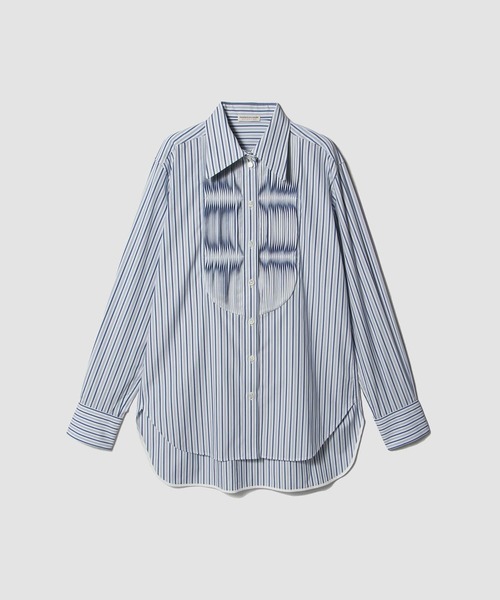 ESTNATION(エストネーション)の「ESSENCEOFLUXURY / ピンタックストライプシャツ(シャツ/ブラウス・レディース・クリアブルー・38/36)」の1枚目の写真
