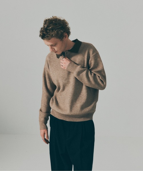 MAISON CLUB(メゾンクラブ)の「【MAISON CLUB】Bi-Color Knit Polo Shirt / バイカラーニットポロシャツ SNF(ポロシャツ・メンズ・ネイビー/アイボリー・M/L)」の11枚目の写真