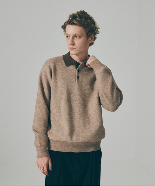 MAISON CLUB(メゾンクラブ)の「【MAISON CLUB】Bi-Color Knit Polo Shirt / バイカラーニットポロシャツ SNF(ポロシャツ・メンズ・ネイビー/アイボリー・M/L)」の13枚目の写真