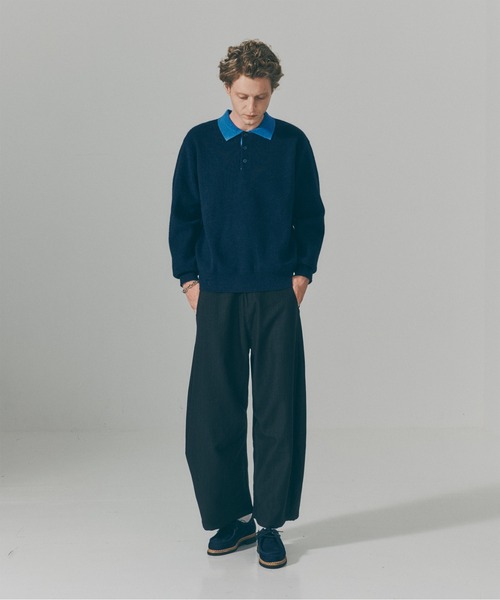 MAISON CLUB(メゾンクラブ)の「【MAISON CLUB】Bi-Color Knit Polo Shirt / バイカラーニットポロシャツ SNF(ポロシャツ・メンズ・ネイビー/アイボリー・M/L)」の7枚目の写真