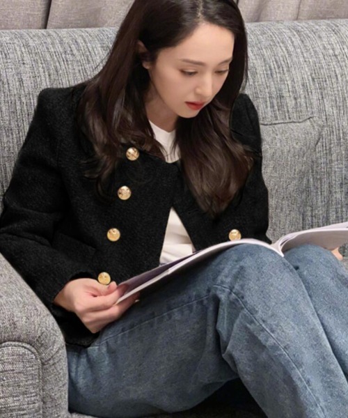 semplice(センプリチェ)の「ジャケット【韓国ファッション】(その他アウター・レディース・イエロー/ブラック・M/L)」の9枚目の写真