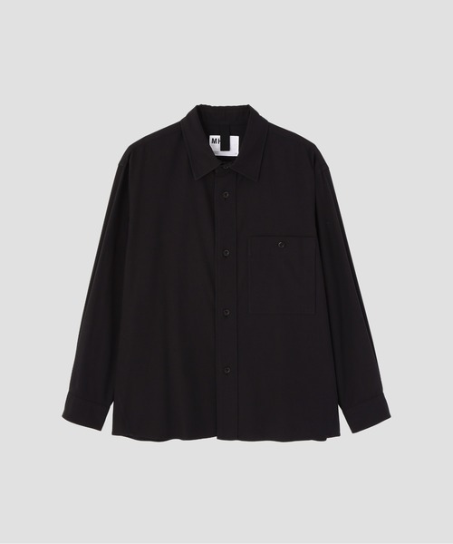 MHL.(エムエイチエル)の「FINE COTTON WOOL TWILL(シャツ/ブラウス・メンズ・ブラック/グレー・SMALL/MEDIUM/LARGE)」の6枚目の写真