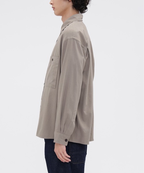 MHL.(エムエイチエル)の「FINE COTTON WOOL TWILL(シャツ/ブラウス・メンズ・ブラック/グレー・SMALL/MEDIUM/LARGE)」の9枚目の写真