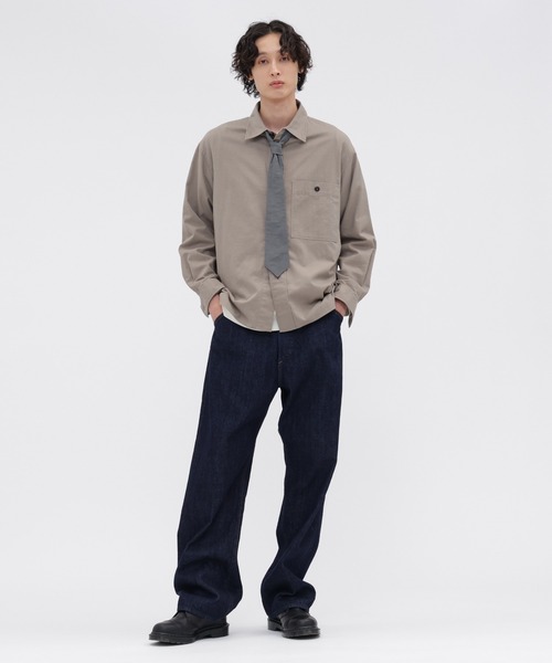 MHL.(エムエイチエル)の「FINE COTTON WOOL TWILL(シャツ/ブラウス・メンズ・ブラック/グレー・SMALL/MEDIUM/LARGE)」の10枚目の写真