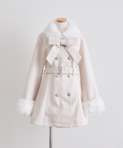 OLIVE des OLIVE(オリーブデオリーブ)の「Snow Ribbon コート(ステンカラーコート・レディース・ブラック/グレー/ベージュ/アイボリー・MEDIUM/SMALL)」の8枚目の写真