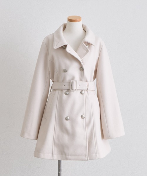 OLIVE des OLIVE(オリーブデオリーブ)の「Snow Ribbon コート(ステンカラーコート・レディース・ブラック/グレー/ベージュ/アイボリー・MEDIUM/SMALL)」の14枚目の写真