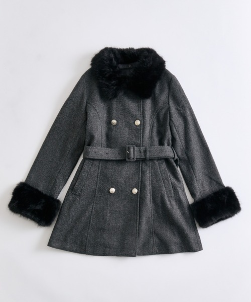 OLIVE des OLIVE(オリーブデオリーブ)の「Snow Ribbon コート(ステンカラーコート・レディース・ブラック/グレー/ベージュ/アイボリー・MEDIUM/SMALL)」の16枚目の写真