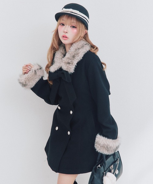 OLIVE des OLIVE(オリーブデオリーブ)の「Snow Ribbon コート(ステンカラーコート・レディース・ブラック/グレー/ベージュ/アイボリー・MEDIUM/SMALL)」の22枚目の写真