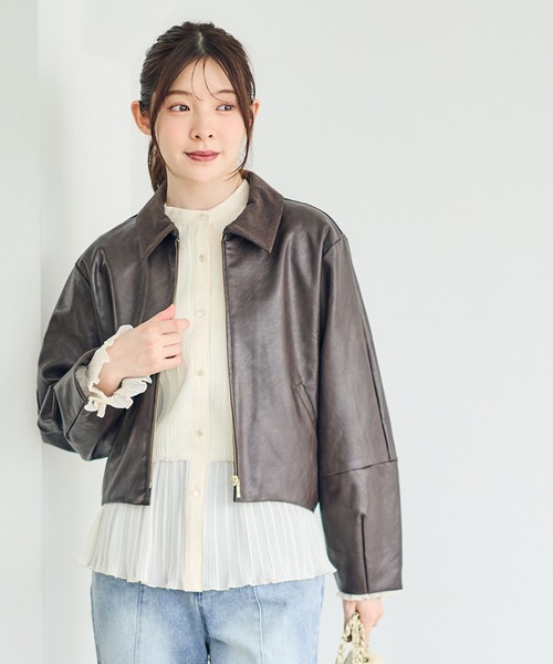 12Twelve Agenda（トゥエルブ　アジェンダ）の「総プリーツペプラムブラウス（シャツ/ブラウス・レディース・ブラック/アイボリー・M）」の12枚目の写真