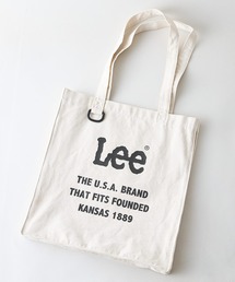 【Lee/リー】【Z世代に今人気の『おじっぽファッション』に合わせて新登場!】ロゴプリントチェックトートバッグ 大きめサイズ マチあり Dカン付き