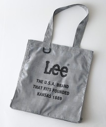 【Lee/リー】【Z世代に今人気の『おじっぽファッション』に合わせて新登場！】ロゴプリントチェックトートバッグ 大きめサイズ マチあり Dカン付き