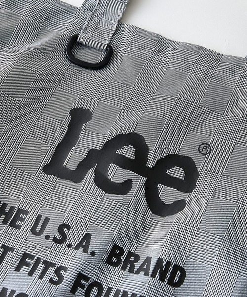 Lee(リー)の「【Lee/リー】【Z世代に今人気の『おじっぽファッション』に合わせて新登場!】ロゴプリントチェックトートバッグ 大きめサイズ マチあり Dカン付き(トートバッグ・レディース・ブラック/レッド/ボルドー/オフホワイト・FREE)」の19枚目の写真