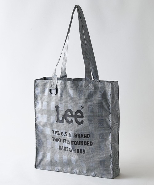 Lee(リー)の「【Lee/リー】【Z世代に今人気の『おじっぽファッション』に合わせて新登場!】ロゴプリントチェックトートバッグ 大きめサイズ マチあり Dカン付き(トートバッグ・レディース・ブラック/レッド/ボルドー/オフホワイト・FREE)」の15枚目の写真