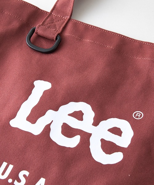 Lee(リー)の「【Lee/リー】【Z世代に今人気の『おじっぽファッション』に合わせて新登場!】ロゴプリントチェックトートバッグ 大きめサイズ マチあり Dカン付き(トートバッグ・レディース・ブラック/レッド/ボルドー/オフホワイト・FREE)」の10枚目の写真