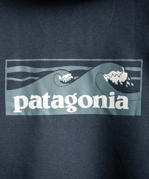 patagonia（パタゴニア）の「Patagonia パタゴニア BOARDSHORT LOGO UPRISAL HOODY ボードショーツロゴアップライザルフーディ/裏起毛バックグラフィック長袖パーカー（パーカー・メンズ・ブラック/ブルー・M/L/XL/S）」の4枚目の写真