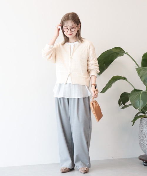 AMERICAN HOLIC(アメリカンホリック)の「裾異素材プルオーバー(Tシャツ/カットソー・レディース・オフホワイト/ブラック・FREE)」の8枚目の写真