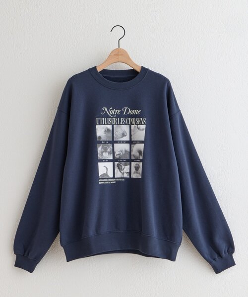 DISCOAT(ディスコート)の「【Enlude】ボックスアニマルフォトスウェット《ユニセックス》(Tシャツ/カットソー・メンズ・ライトベージュ/ブラウン/ネイビー・FREE)」の12枚目の写真