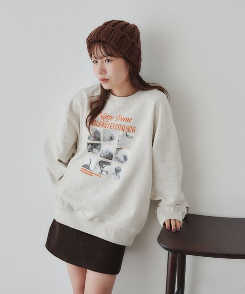 DISCOAT(ディスコート)の「【Enlude】ボックスアニマルフォトスウェット《ユニセックス》(Tシャツ/カットソー・メンズ・ライトベージュ/ブラウン/ネイビー・FREE)」の21枚目の写真