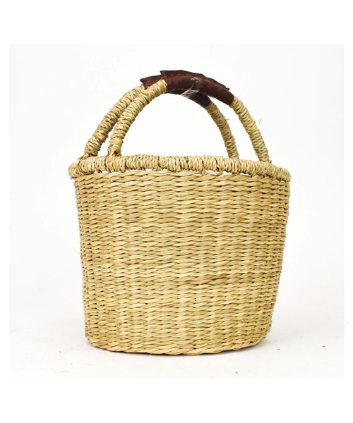 SPECIAL PRODUCT DESIGN（スペシャルプロダクトデザイン）の「シーグラスバスケット ラウンド Mサイズ かご バスケット 持ち手が可愛い（かごバッグ・レディース・マルチ・FREE）」の2枚目の写真