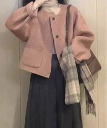 ノーカラービッグポケットジャケット