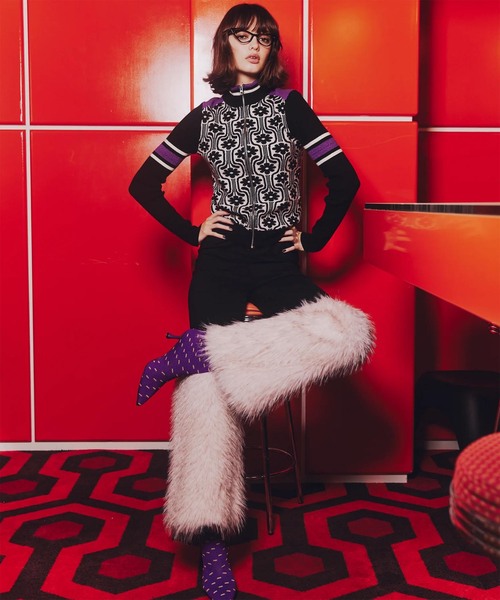JOINT WORKS(ジョイントワークス)の「anna sui nyc / アナスイエヌワイシー スキーニットブルゾン(ニット/セーター・レディース・ブラック/ネイビー・FREE)」の9枚目の写真