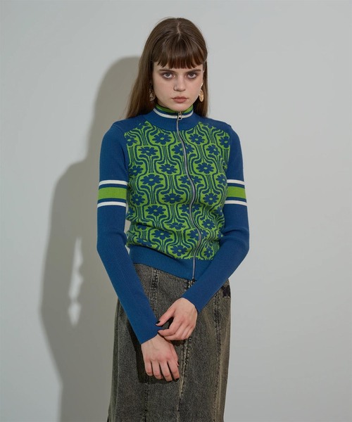 JOINT WORKS(ジョイントワークス)の「anna sui nyc / アナスイエヌワイシー スキーニットブルゾン(ニット/セーター・レディース・ブラック/ネイビー・FREE)」の6枚目の写真