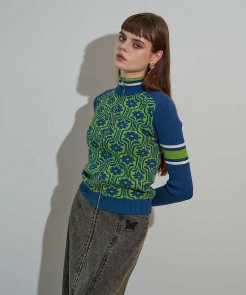 JOINT WORKS(ジョイントワークス)の「anna sui nyc / アナスイエヌワイシー スキーニットブルゾン(ニット/セーター・レディース・ブラック/ネイビー・FREE)」の5枚目の写真