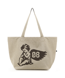 Angel 08 Washed Tote Bag Beige