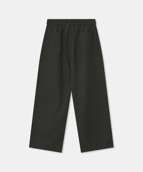 THEENDQUESTION(ジエンドクエスチョン)の「コットンバンディングワイドパンツ / ダークグレー(その他パンツ・レディース・その他・1/2)」の2枚目の写真